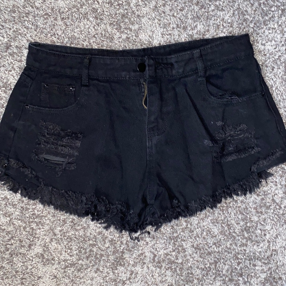 Black short shorts